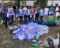 দিরাইয়ে ১৫ লক্ষ টাকার অবৈধ জাল আগুনে পুড়িয়ে ধ্বংস